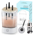Electric Makeup Brush Cleaner - 12000 RPM Makeup Brush Cleaning Machine, IP65 Waterproof Automatic Makeup Brush Cleaner with Cleaning Solution, for Makeup Sponges and Brushes(White)