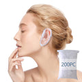 200 Pack Shower, Bathing,Ear Covers Clear Disposable Ear Protectors Waterproof Ear Covers for Hair Dye,Waterproof Plastic Ear Shower Caps
