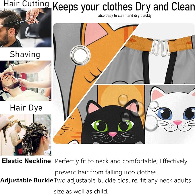 visesunny Professional Barber Cape Polyester Hair Cutting Salon Cape Apron Anti-Static Beard Bib