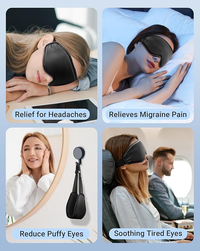 Cooling Eye Mask for Puffy Eyes: Fsa Eligible Items Hsa, Ice Eye Pack for Magraine After Surgery Relief - Reuable Cold Compress for Headache Puffiness - Comfortable Perfect Fit Gel Sleep Mask
