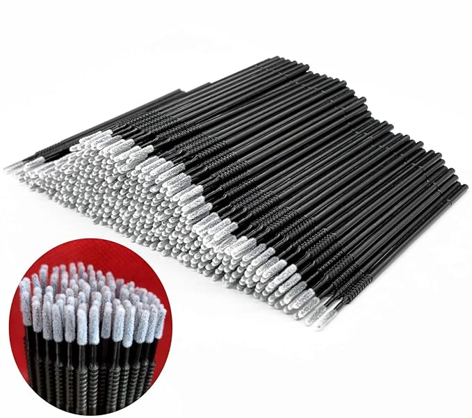 AIVIAI Disposable Micro Applicator Brush for Makeup, 400pcs (Black)