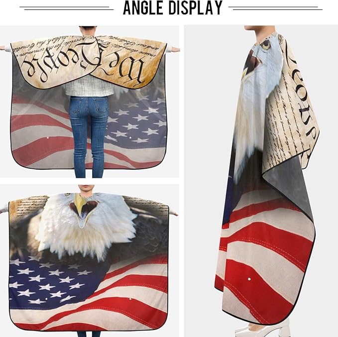 visesunny Professional Barber Cape Polyester Hair Cutting Salon Cape Apron Anti-Static Beard Bib Grooming Apron