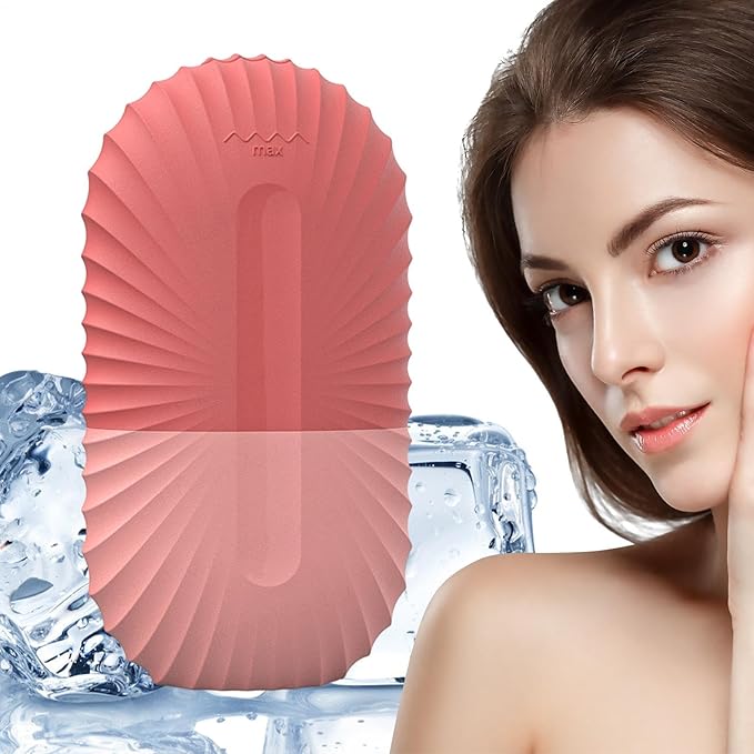 Ice Roller For Face And Eye, Reusable Ice Face Roller, Facial IceRoller, IceGlobes For Faces, Silicone Massage IceMold, IceRoller Skin Care Tool, Massage Facial Ices Tray For Women Girl (pink)