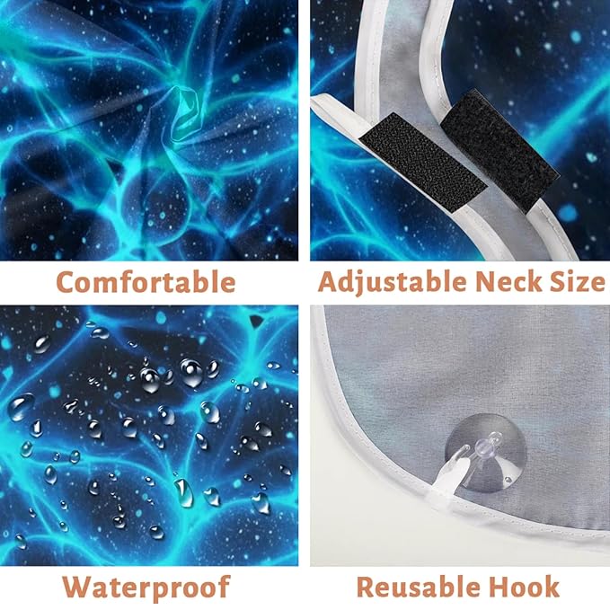Lightning Bolt Beard Bib Apron,Beard Hair Catcher,Non-Stick Beard Shave Cape,Shaving Trimming Non-Stick Waterproof Grooming Gifts for Dad Men Him Boyfriend