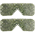 Hercicy 2 Pcs Jade Eye Mask Green Jade Stone Facial Cooling Mask for Alleviate Puffiness Face Massage Relax Eyes Relieve Migraine Meditation Beauty (Dark Green)