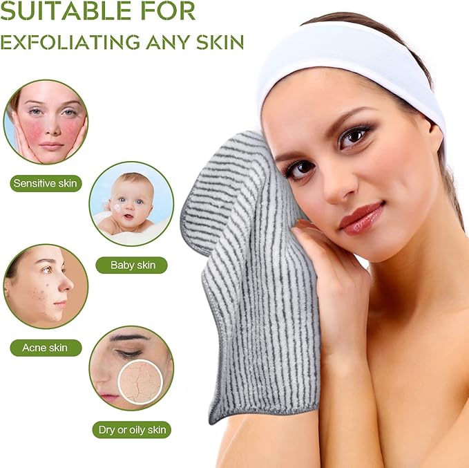 SINLAND Microfiber Face Cloths Highly Absorbent Washcloths Soft Feel Fingertip Towels Multi-Purpose Wash Cloths for Bathroom, Gym, Hotel, Spa and Kitchen, 12Inch x 12Inch