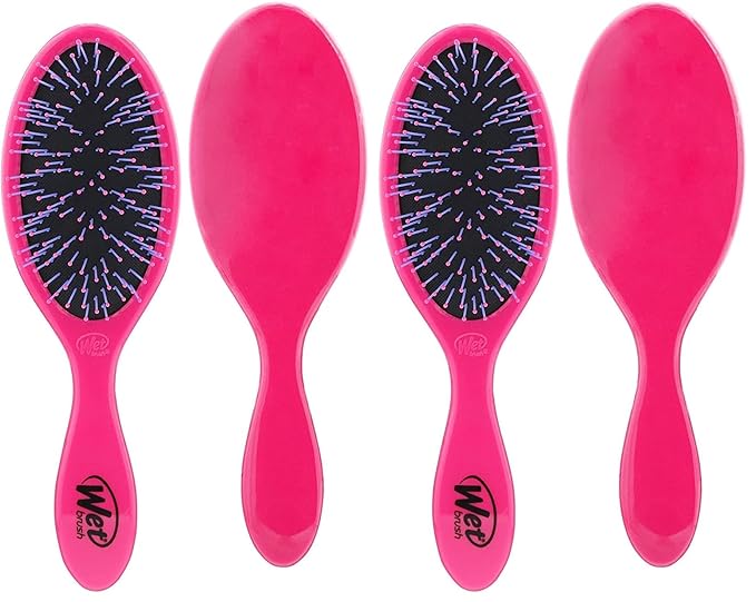 Wet Brush Original Detangler for Thick Hair - Exclusive Ultra-soft IntelliFlex Bristles - For All Hair Types, Women, Men, Wet and Dry Use - Pink, 1 Count (Pack of 2)
