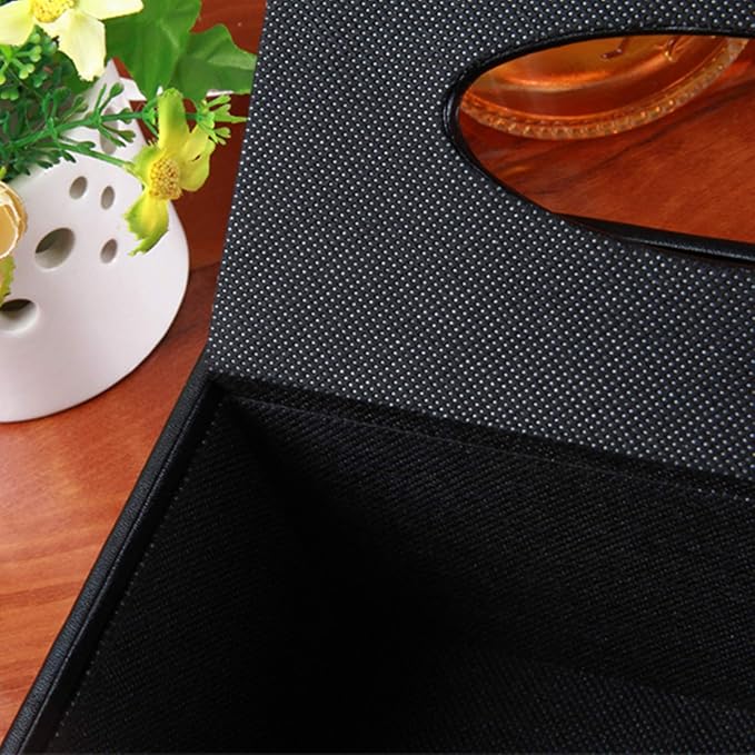 PU Leather Rectangular Tissue Box Cover - Multifunctional Tissue Box Holder with Stationery Remote Control Box, Decorative Tissue Pen Remote Organizer for Home/Office/Restaurant