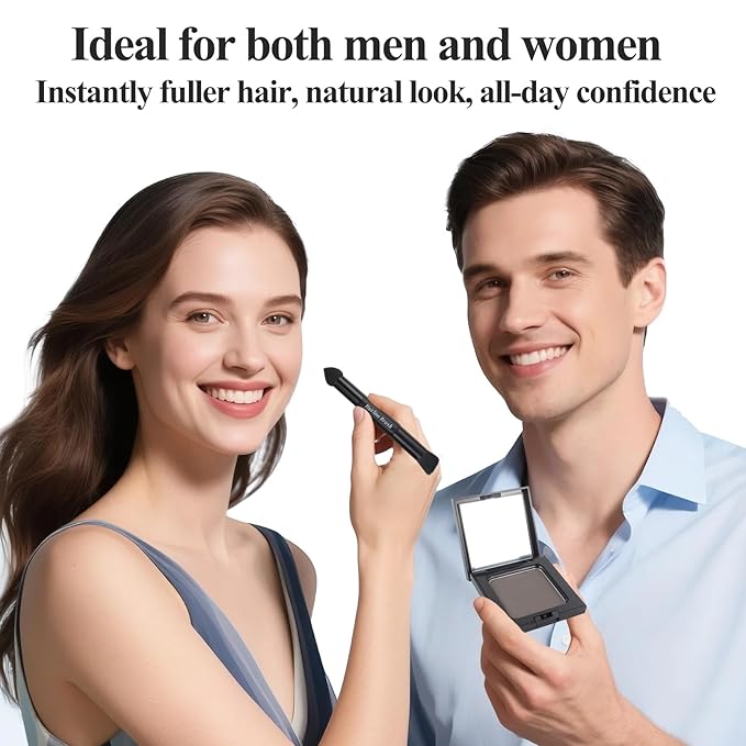 VOLLUCK Root Touch up Powder, Long-lasting Gray Hair Cover up Powder for All Hair Types, Waterproof for Women and Men (Dark-Blonde, 0.42 0unce)