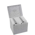 10 Layers Acrylic Eyelash Storage Box,Eyelash Holder Extension Tool,Makeup Organizer False Eyelashes Glue Pallet Holder, Grafting Eye lashes Close-Packed Display with 10 Pallets (Silver)