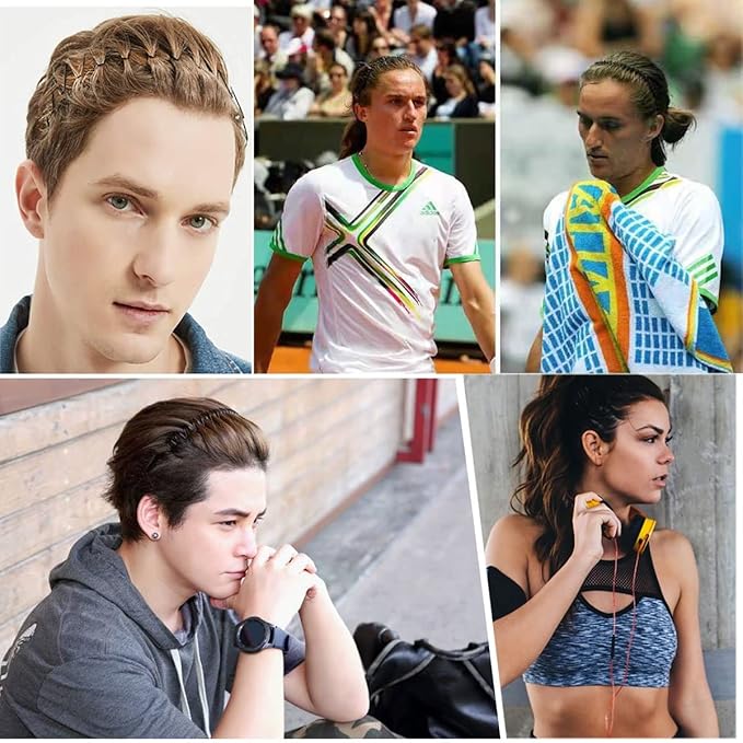 Wavy Metal Headband for Men Women Textured Grip Hair Band fr Defined Daily Hairstyles Lightweight Comfortable fr Yoga Washing Face Sports Work Casual Use Unisex Fashion Accessory & Gifts