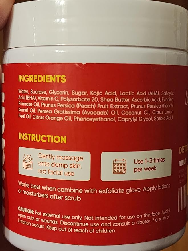 Bikini Area Exfoliator Pack 2-2% Kojic Acid Vitamin C & 7% AHA/BHA Even Skin Tone, Radiance & Glow Skin & Ingrown Hair for Rectum Intimate Butt Underarm