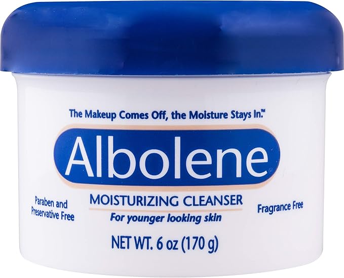 Albolene Face Moisturizer & Makeup Remover - Facial Cleanser & Cleansing Balm - Fragrance-Free Cream - 6 oz