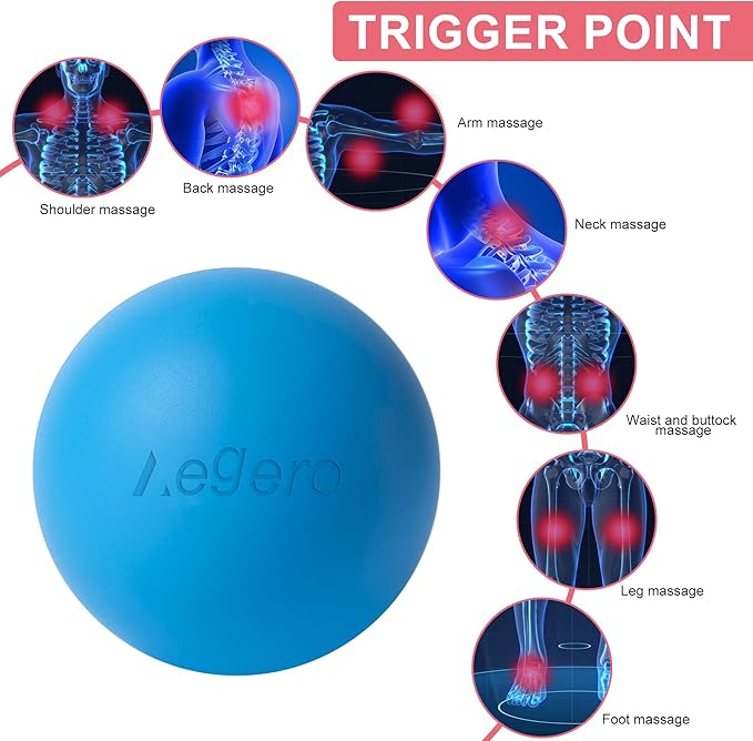 Massage Lacrosse Balls for Myofascial Release,Yoga Deep Tissue Massage,Trigger Point Therapy and Foot Plantar Fasciitis,Muscle Soreness Massager Ball (2Pack,Yellowish Green)
