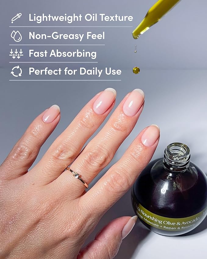ella+mila Nail Cuticle Oil with Olive & Avocado - Deep Moisture Cuticle Oil for Nails - Intense Hydration for Dry Cuticles - Vegan Nail Care Products - 2.3 fl oz