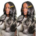 Highlight Wear and Go Glueless Wigs Human Hair Pre Cut Body Wave Ombre Lace Front Wig Human Hair Pre Plucked Black and Blond Wavy 5x5 Lace Closure Wigs Human Hair Balayage Wig 30 Inch