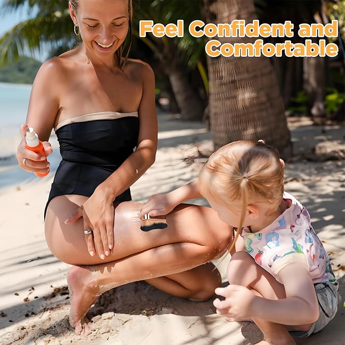 Self Tanner Brush Body Makeup Brush for Flawless Leg Makeup, Kabuki Foundation Makeup Brush for Face Body, Full Coverage Tanning Blend Applicator for Self Tanner, Bronzer Lotion Tan Mousse Vegan case