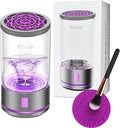 Electric Makeup Brush Cleaner Machine - 2 in 1 Automatic Spinning Cosmetic Brush Washer, Portable Makeup Brushes Cleanser for All Foundation Brush Types and Beauty Sponges