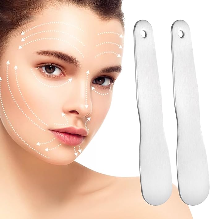 3pcs Mini Stainless Steel Makeup Spatula, 3.35x0.69in Reusable Cosmetic Cream Spatulas Spoon, Silver Facial Skincare Scoop Applicator Massage Beauty Tools for Mixing and Sampling Face Eye Cream
