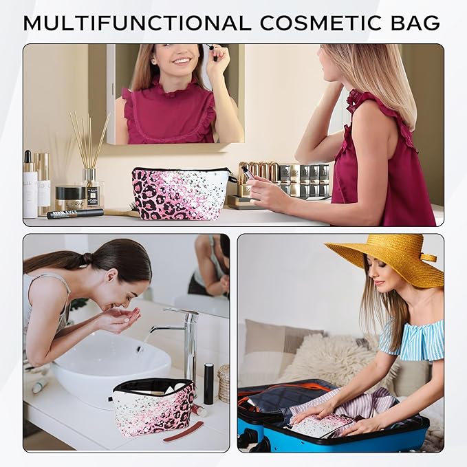 Small Makeup Bag for Travel, Mini Makeup Pouch, Cute Cosmetic Bag for Women, Toiletry Bags, Make Up Brush Skincare Organizer, Pouches for Travel Accessories