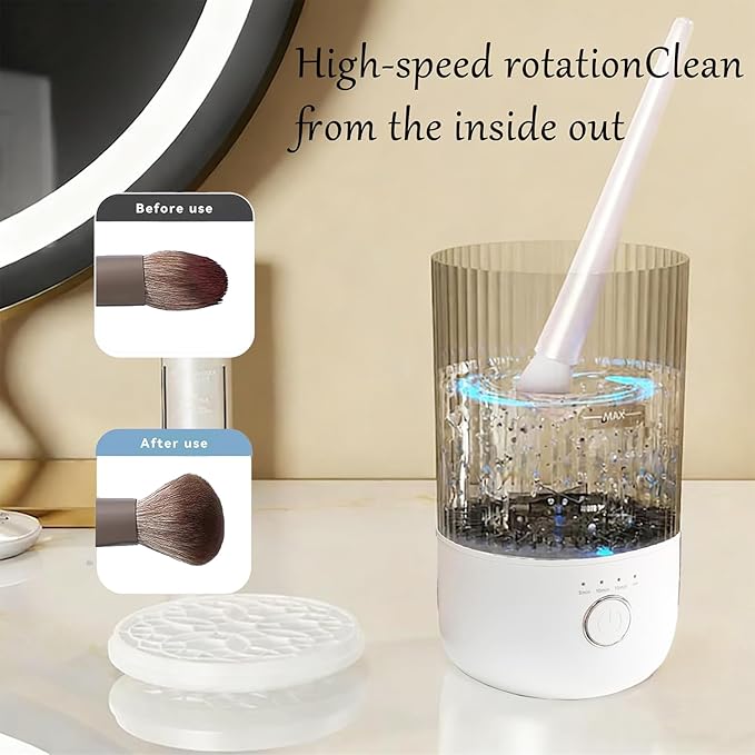 Electric Makeup Brush Cleaning Machine, Multi Functional Integrated Makeup Brushes Cleaner, One Click Start, Suitable for Various Makeup Brushes & Tools