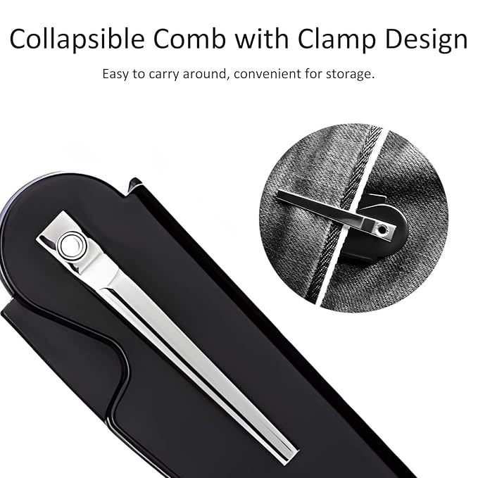 4-Pack Handmade Sawcut Mustache Comb, Best Pocket Folding Comb for Moustaches and Short Beards