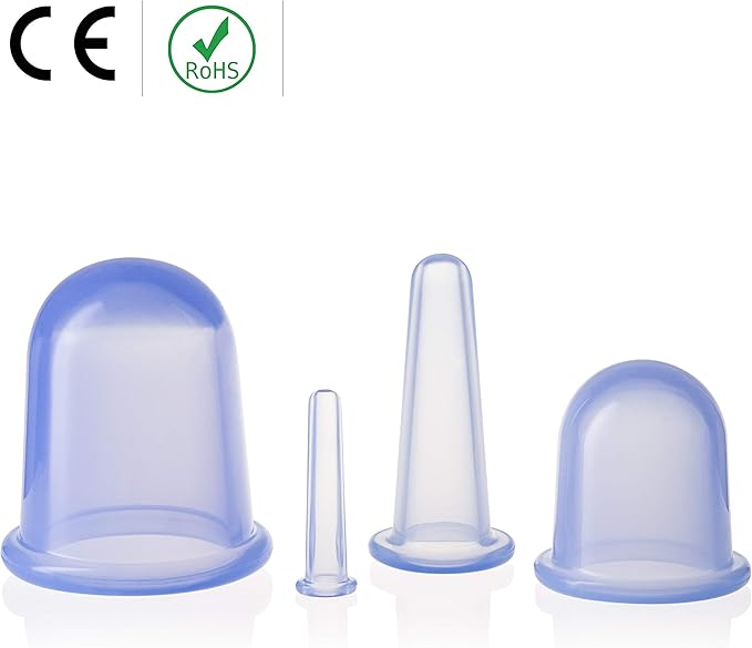 Body Cupping Therapy Sets - Sandine Face Cupping Set - Facial Cupping System - Silicone Massage Cups - Cupping for Cellulite Kit - Ideal to Shape your Cheeks, Chin by Sandine