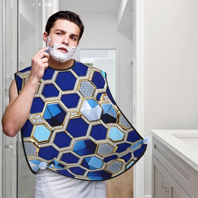 Brooklyn Bridge Print Beard Bib Shaving Apron, Beard Hair Trimming Cape Gift For Dad