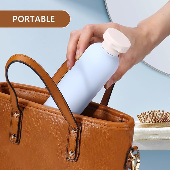 Travel Shampoo Bottle, Empty Plastic Squeeze Bottles 8.8oz with Flip Cap, Lotion Container for Toiletries Travel Size Shampoo and Conditioner