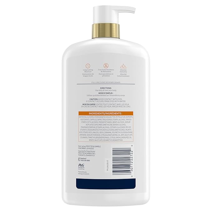 Ivory Hand & Body Lotion, 24hr Moisturizing, Repairs Extra Dry Skin, All Day Hydration, Lightweight Formula, Absorbs Instantly, Perfect for Daily Use, Shea Butter Blend, Honey Scent, 27 fl oz