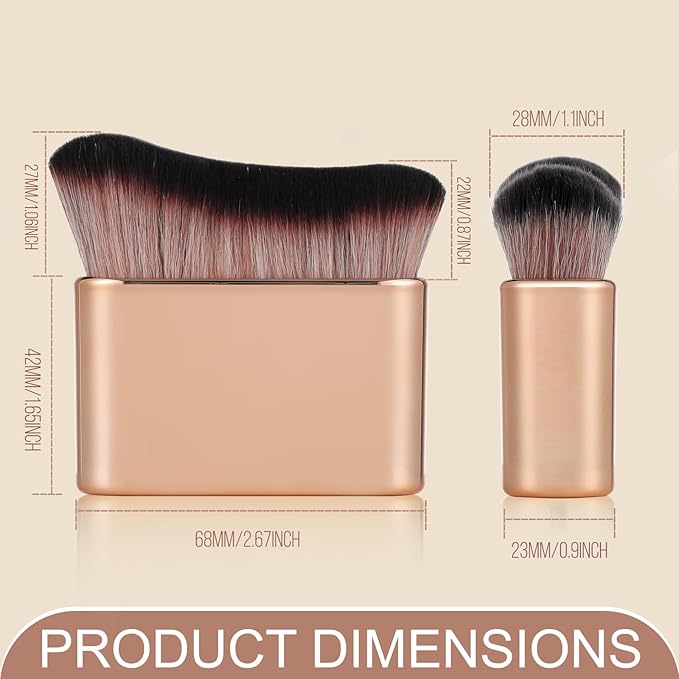 KINGMAS Self Tanner Brush - Kabuki Body Makeup Brush, Soft Vegan Tanning Brush for Foundation, Bronzer, Self Tan Back Applicator Body Face Blending Brush