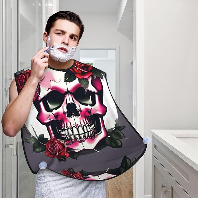 Tahiti Beach Print Beard Bib Shaving Apron, Beard Hair Trimming Cape Gift For Dad
