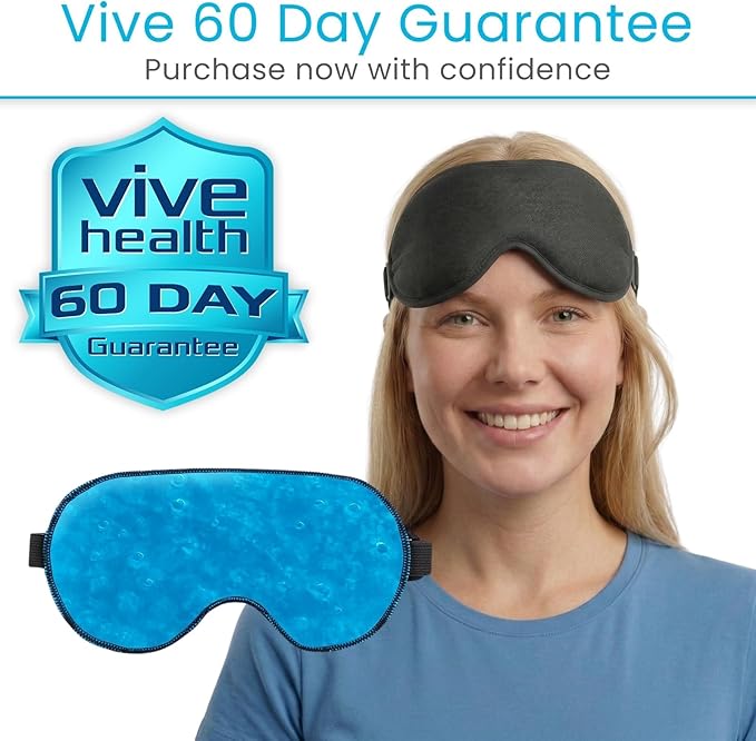 Arctic Flex Cooling Eye Mask - Gel Cold Compress for Migraine, Puffy Eyes, Sleeping, Headaches - Heated Eye Mask for Women & Men - Hot & Cold Therapy - After Surgery Ice Treatment, Reusable, Freezable