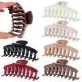 6 PCS Soft Silicone Cloud Hair Claw Clips, Flexible Cozy and Non Damaging to Hair, Not Easily Breakable, 4.2 Inch Large Hair Claw Clips for Women & Girls (Multicolored-6PCS)