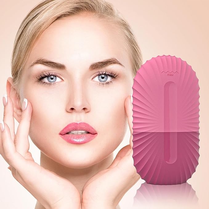 Ice Roller For Face And Eye, Reusable Ice Face Roller, Facial IceRoller, IceGlobes For Faces, Silicone Massage IceMold, IceRoller Skin Care Tool, Massage Facial Ices Tray For Women Girl (rose)