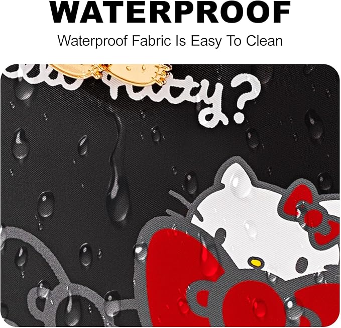 AmBealla Makeup Bag Large Waterproof Cosmetic Bags with Makeup Brush Holder, Cute Printed Makeup Organizer for Women Traveling,Portable Toiletry Bag for Girls