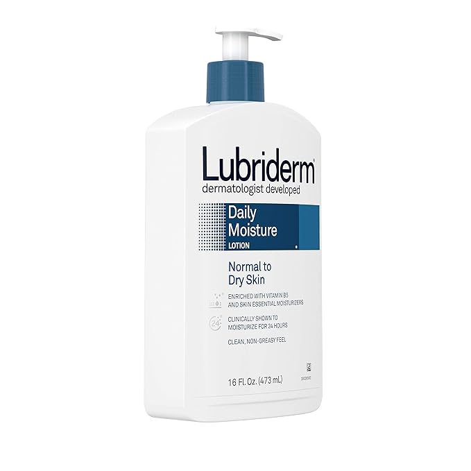 Lubriderm Daily Moisture Hydrating Body and Hand Lotion with Vitamin B5, Non-Greasy, 16 fl Oz, Package may vary (Pack of 3)