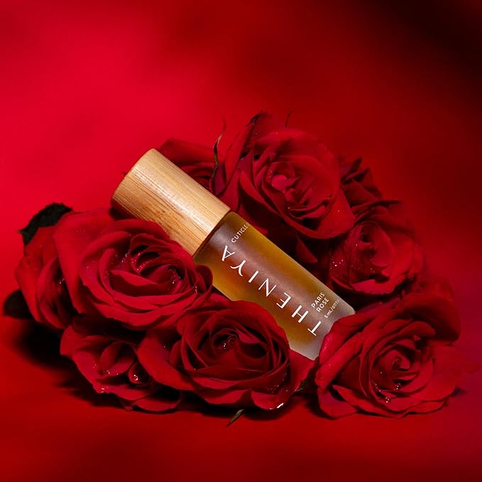 Cuticle Oil for Nail Strengthening and Growth – Hydrating, Vegan, Organic Formula with Jojoba & Vitamin E | 3 Signature Fragrances | 5mL Roll-On (0.17 Fl Oz, Rose Fragrance)