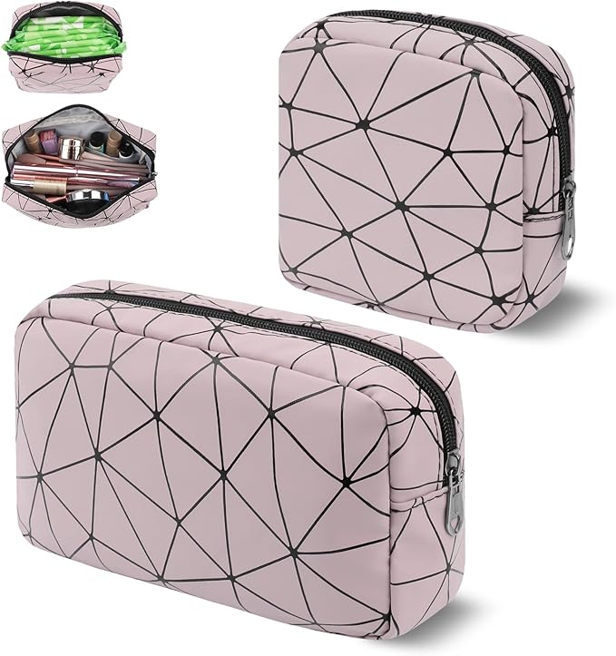 Period Bag for Teen Girls, Leather Sanitary Napkin Storage Bag, Portable Menstrual Pad Bag Period Pads Pouch, Small Make Up Bags