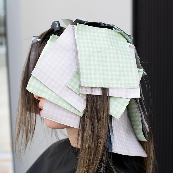 FRAMAR Gingham Hair Foil – Hair Foils For Highlighting, Pop Up Foil For Hair Highlighting, Salon Foils For Hair Highlighting Kit, Long Hair Foils For Bleach, Salon Foils For Hair Stylist – 500