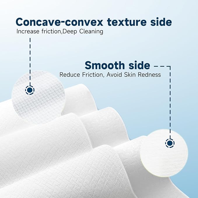 Face Towels, 10” x 12”, Face Towelettes Disposable, Extra Thick Soft and Absorbent for Sensitive Skin, Disposable Face Towel for Makeup Remover, Dry Wipes, 100 Count（2 Pack）