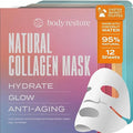 Body Restore Korean Bio-Cellulose Face Mask Variety Pack (12 Pack) – Hydrating, Brightening & Anti-Aging Sheet Masks with Hyaluronic Acid, Niacinamide, Centella – K-Beauty Facial Masks Skincare