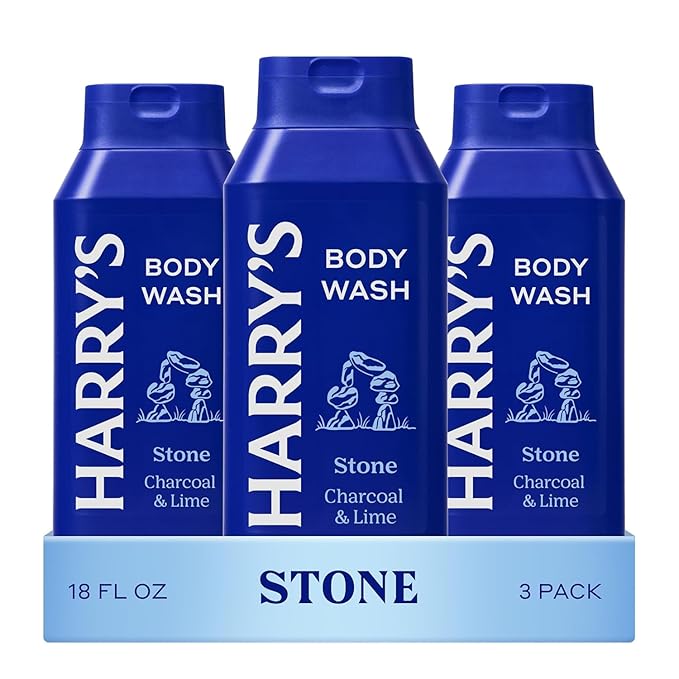 Harry's Men's Body Wash - Stone - 18 fl oz - Shower Gel for Men - No Parabens, Sulfates, or Dyes, (Pack of 6)