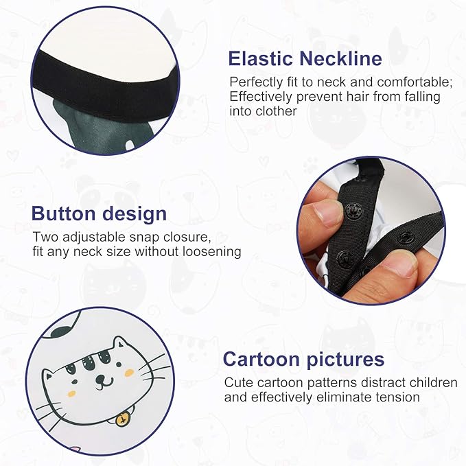 Professional Kids Barber Cape Hair Cutting Cape Salon Capes for Hair Stylist Hairdresser Cape Barber Supplies (Animals).