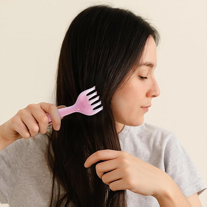 2 Pcs Scalp Massager for Hair Growth Hair Massager Scalp 5 Claw Resin Comb Handheld Relaxation Tool for Scalps Care Soothing Head Massage Father's Day Mother's Day Birthday Pink Purple