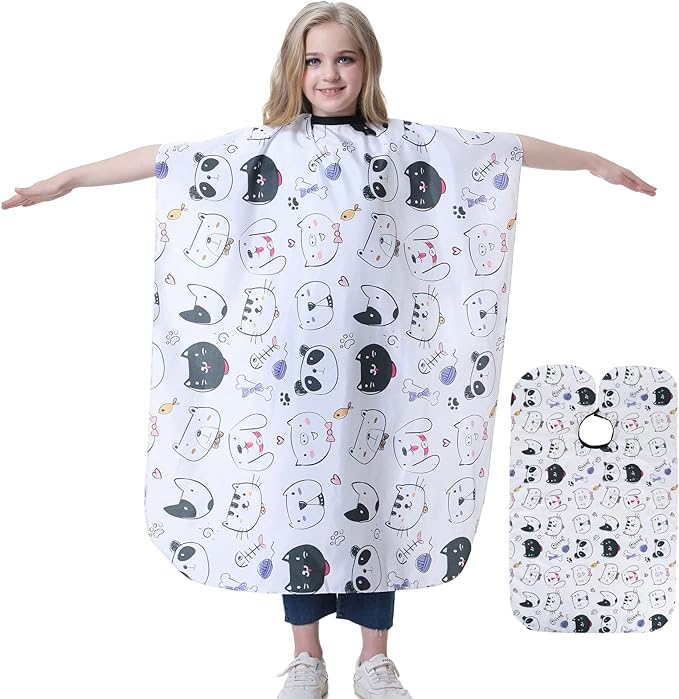 Kids Barber Cape - Professional Hair Cutting Cape,Salon Capes for Hair Stylist Shampoo Haircut Cape Barber Supplies