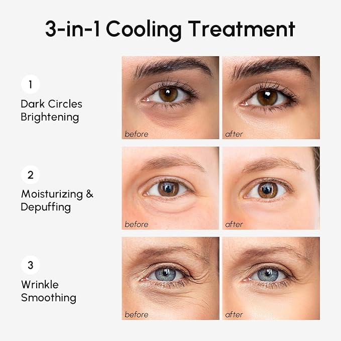 MAREE Eye Gels - Cooling Pads Under Eye Patches for Puffy Eyes and Dark Circles with Collagen & Hyaluronic Acid - Anti Wrinkles Under Eye Masks Skincare Treatment for Puffiness - Parches Para Ojeras