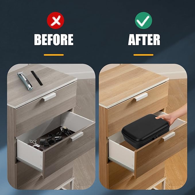 MOSLA Hard Barber Accessories Case for Hair Clippers, Mens Hair Cutting Barber Supplies Holder Organizer Storage Bag for Hair Cutting, Guard Grooming Kit (PU Black)
