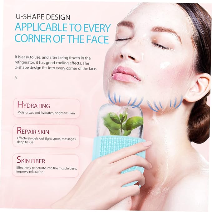 Baluue Ice Cube Roller Facial Ice Roller Massaging Ice Holder for Face and Eye Reusable Skin Roller