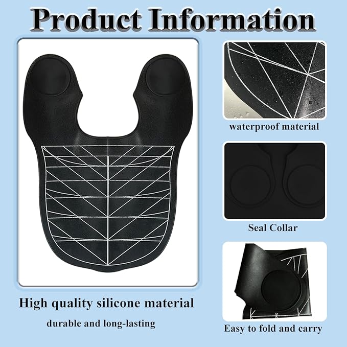 Silicone Hair Cutting Guide Shawl,Shoulder Silicone Mat for Hair Tools,Waterproof Silicone Hair Cut Cape for Professional Hair Stylists and Beginners,Large Haircutting Pads for Home and Salon Use